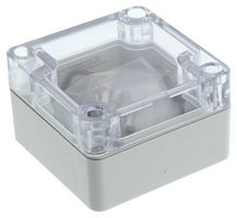 HAMMOND 1554B2GYCL SMALL ENCLOSURE, SMALL, PC, GREY/CLEAR