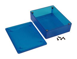 HAMMOND 1591XXGTBU ENCLOSURE, MULTIPURPOSE, ABS, BLUE/CLEAR