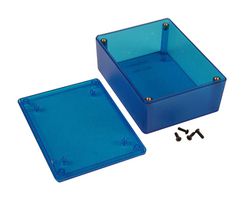 HAMMOND 1591XXSTBU ENCLOSURE, MULTIPURPOSE, ABS, BLUE/CLEAR