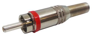 DELTRON COMPONENTS 330-0500 RCA CONNECTOR, PLUG, 2POS, RED ID