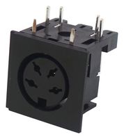 DELTRON COMPONENTS 671-0401 DIN AUDIO/VIDEO CONN, JACK, 4POS, PCB