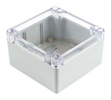 HAMMOND 1554L2GYCL SMALL ENCLOSURE, PC, GREY/CLEAR
