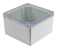 HAMMOND 1554QA2GYCL SMALL ENCLOSURE, PC, GREY/CLEAR