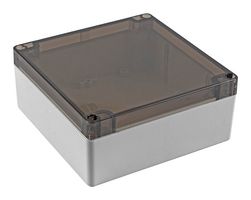 HAMMOND 1554Q2GYSL SMALL ENCLOSURE, PC, GREY/CLEAR