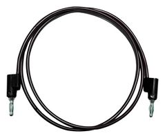 MUELLER ELECTRIC BU-PB24-0 TEST LEAD, 4MM BANANA PLUG-PLUG, BLK/24"