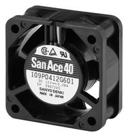 SANYO DENKI 109P0412G601 DC AXIAL FAN, 12.4CU.FT/MIN, BALL, 40MM