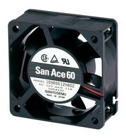 SANYO DENKI 109R0605H4021 DC AXIAL FAN, 18.7CU.FT/MIN, BALL, 60MM