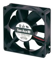SANYO DENKI 109R0812S4011 DC AXIAL FAN, 42.4CU.FT/MIN, BALL, 80MM