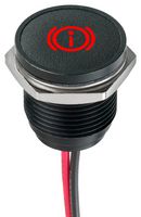 APEM Q16F5BXXHR12E-3BU LED PANEL INDICATOR, RED, 16MM, 12VDC
