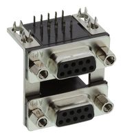 AMPHENOL COMMUNICATIONS SOLUTIONS L17H2220131 STACKED D SUB CONN, 9P RCPT-9P RCPT, TH ROHS COMPLIANT: YES
