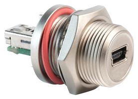 MULTICOMP PRO MP002435 ADAPTER, MINI USB-B RCPT-RCPT, IP68