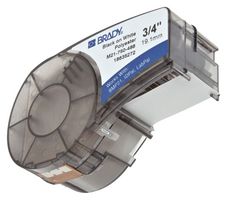 BRADY M21-750-488 TAPE, 19.05MM X 6.4M, PET, BLACK/WHITE