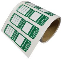 MULTICOMP PRO MP003333 LABEL, 110MMX32MM, PE, GRN/WHT