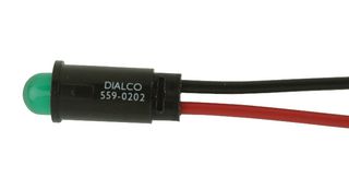 DIALIGHT 559-0202-003F PANEL INDICATOR, GREEN, 6.35MM, 5VDC