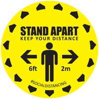 MULTICOMP PRO MP004340 COVID-19 SAFETY SIGN, VINYL, 500MM DIA