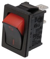 MULTICOMP PRO MP004577 ROCKER SW, SPST, 16A, 125VAC, BLACK, RED