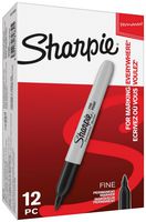 SHARPIE S0810930 MARKER FINE TIP, BLACK, 12PK