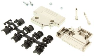 MH CONNECTORS MHD45PK25-K BACKSHELL, D, 45DEG, 25WAY