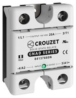 CROUZET 84137660N SOLID STATE RELAY, 20A, 5-100VDC, PANEL