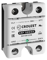 CROUZET 84138123N SOLID STATE RELAY, 50A, 24-500VAC, PANEL