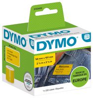 DYMO 2133400 LABEL, 54MM X 101MM, YELLOW