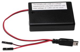 MICROCHIP ATBATTERY-CASE-4AAA ATMEL BATTERY CASE, 4 X AAA, USB CONN
