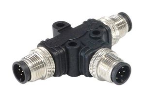 BULGIN LIMITED PXPPVC08TSMM04AFIIFI SENSOR SPLITTER, 4P M8 PLUG-2 X M8 PLUG