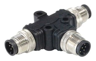 BULGIN LIMITED PXPPVC12TSMM08AFIIFI SENSOR SPLITTER, 8P M12 PLUG-2XM12 PLUG