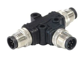 BULGIN LIMITED PXPPVC12TSMM12AFIIFI SENSOR SPLITTER, 12P M12 PLUG-2XM12 PLUG
