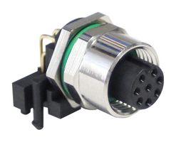 BULGIN LIMITED PXMBNI12RAF08APCM12 SENSOR CONN, FEMALE, 8POS, M12, PANEL