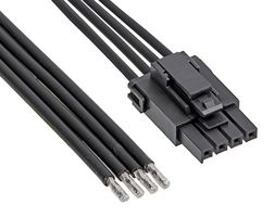 MOLEX 217466-1043 CABLE, 4P ULTRA-FIT RCPT-FREE END, 23.6"