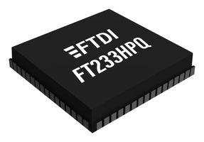 FTDI FT233HPQ-TRAY INTERFACE BRIDGE, -40 TO 85DEG C, QFN