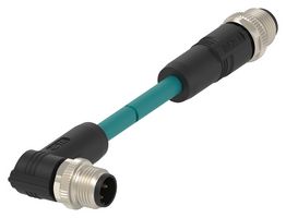 TE CONNECTIVITY TAD2483A201-300 SENSOR CORD, 4P M12 PLUG-R/A PLUG, 30M