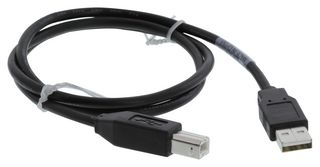TE CONNECTIVITY - AMP 1487595-3 USB CABLE, 2.0 A PLUG-B PLUG, 32.6", BLK ROHS COMPLIANT: YES