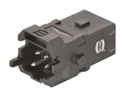 HARTING 09100032601. HEAVY DUTY INSERT, PLUG, 3+PE, 10A