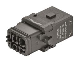 HARTING 09100053106. HEAVY DUTY INSERT, RCPT, 5+PE, 10A