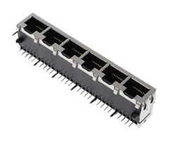 MOLEX 43223-8164 RJ45 CONN, R/A JACK, 8P8C, 4GANGED, TH