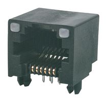 MOLEX 43860-0008 MODULAR CONN, R/A JACK, 6P6C, 1PORT, TH