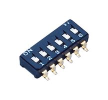 NIDEC COMPONENTS CFS-0601TA DIP SWITCH, 6PST-NO, 0.1A, 6VDC, SMD