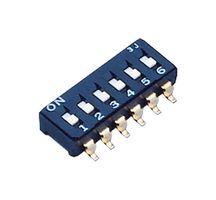 NIDEC COMPONENTS CFS-0601TB DIP SWITCH, 6PST-NO, 0.1A, 6VDC, SMD