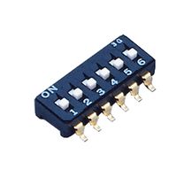 NIDEC COMPONENTS CFS-0602TB DIP SWITCH, 6PST-NO, 0.1A, 6VDC, SMD