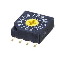 NIDEC COMPONENTS SC-1010TB ROTARY CODE SWITCH, BCH, 0.1A, 5VDC, SMD