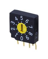 NIDEC COMPONENTS SC-1011W ROTARY CODE SWITCH, BCH, 0.1A, 5VDC, TH