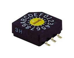 NIDEC COMPONENTS SD-1030TB ROTARY CODE SWITCH, BCH COMP, 0.1A, 5VDC