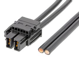 MOLEX 218057-0210 CABLE ASSY, 2P RCPT-FREE END, 1M