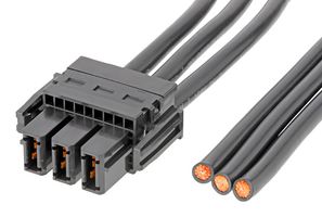 MOLEX 218057-0320 CABLE ASSY, 3P RCPT-FREE END, 2M