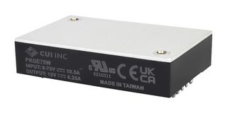 CUI PRQE75W-E12-S15-D DC-DC CONVERTER, 15V, 5A ROHS COMPLIANT: YES