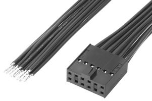 MOLEX 219659-1123 CABLE ASSY, 12P RCPT-FREE END, 300MM