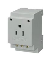 SIEMENS 5TE6804 SOCKET OUTLET, 15A/125VAC, GREY, SCREW