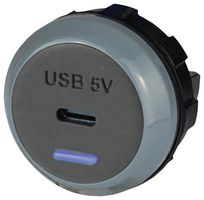 ALFATRONIX PVPRO-C USB CHARGER RCPT, 1PORT, GREY